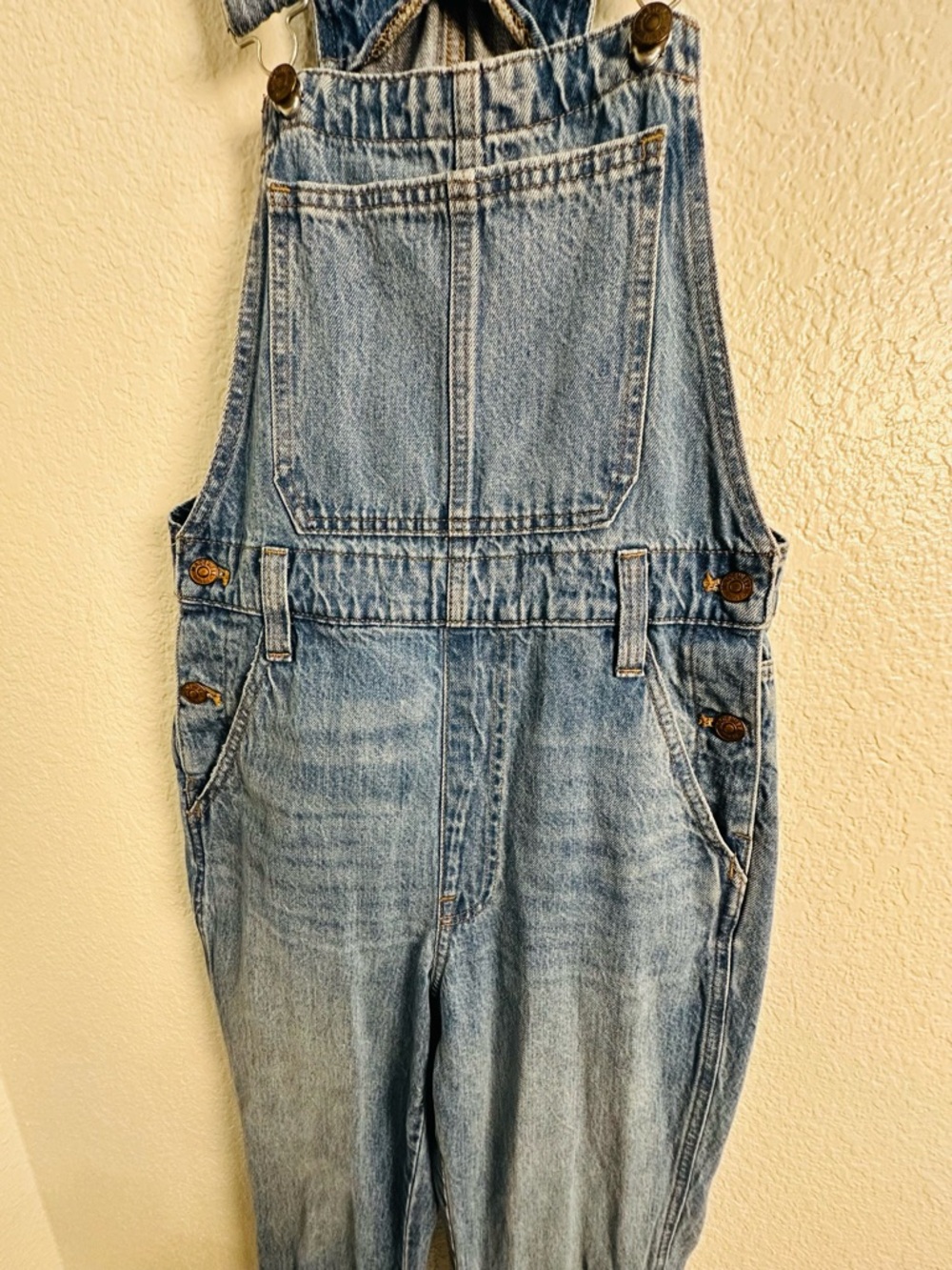 Madewell Denim Overalls Women’s Small Blue Straight Leg Adjustable Strap - Picture 3 of 16